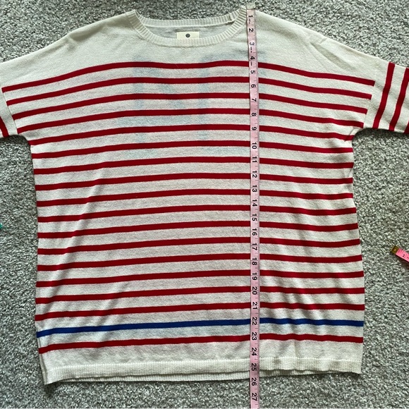 SUNDRY Red White & Blue Striped Cashmere Sweater Number 04 - Picture 8 of 8